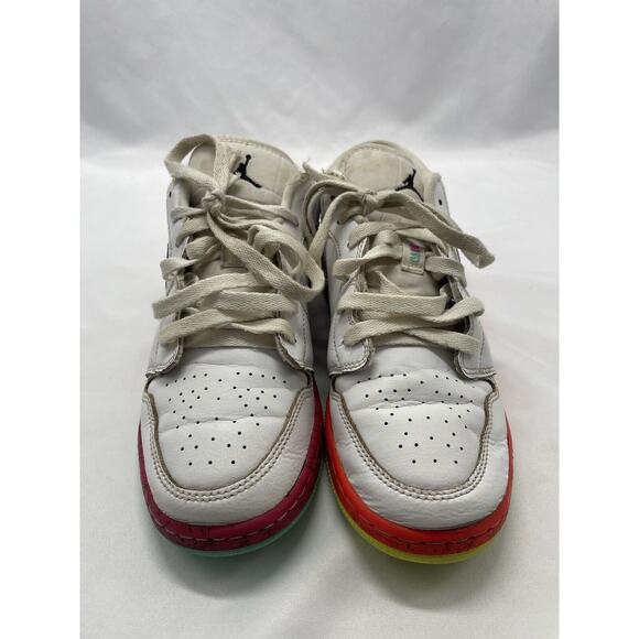 2020 AIR JORDAN 1 LOW RETRO (UNISEX GS KIDS) 'MULTICOLOR' CV9548-100 SZ 6Y - Picture 6 of 13